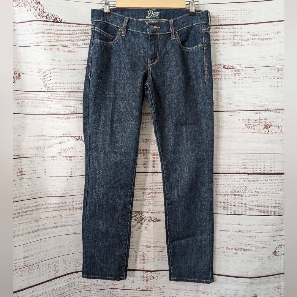 Old Navy Diva Blue Dark Wash Straight Leg Jeans Size 4S